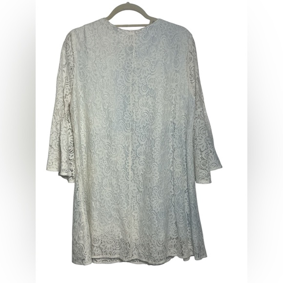 Umgee‎ Women's Floral Embroidered Lace Overlay Tunic Mini Dress Size Large - Picture 2 of 5